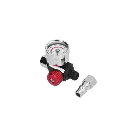 Régulateur de pression d'air, Valve de pistolet de pulvérisation de peinture en alliage 1/4 pouces pour le réglage (1/5)