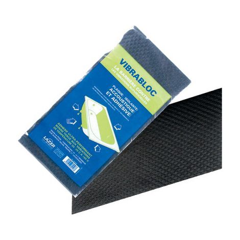 Lazer – Plaque insonorisation bain Vibrabloc 400x200mm – Matériau antibruit flexible pour vibrations – Isolation par apport de masse