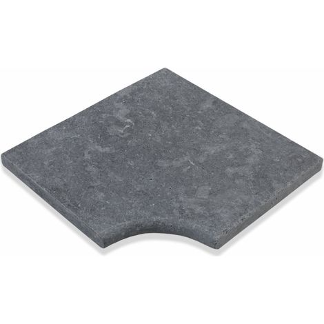 Angle Rentrant pour margelles Pierre Naturelle Sinai - 42,5x42,5x3 cm - Bord rond - Gris