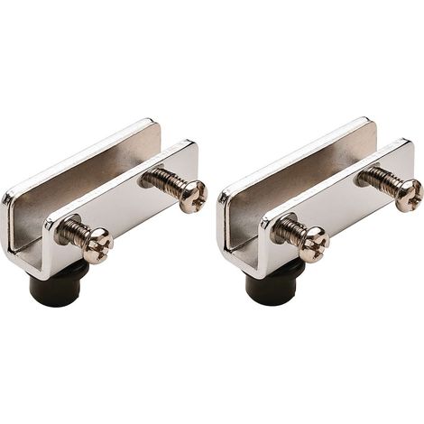Cyclingcolors – Charnière pivotante pour meuble 110° – Acier chrome poli – Douille noire – Installation sans perçage – Épaisseur verre max 4,7 mm (1/3)