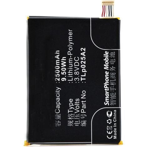 NX - Batterie téléphone, smartphone, GSM pour Alcatel 3.8V 2500mAh - TLP025A2TLP025A4C (1/3)