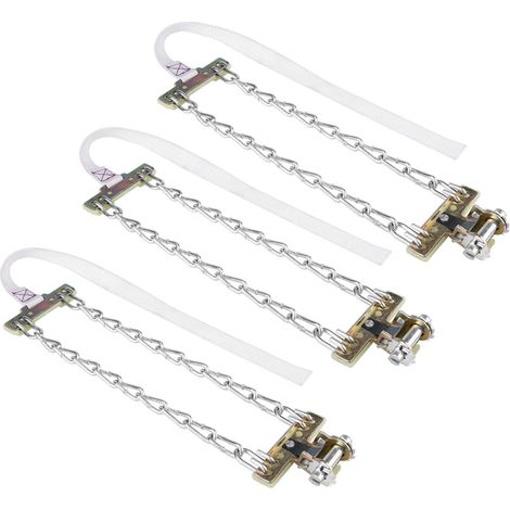Pièces de Chaîne en Acier Anti-dérapant de 165 à 195 mm Ceinture de Pneu de Voiture de Sécurité Boue de Neige Convient pour SUV de Camion de Voiture(Grand)