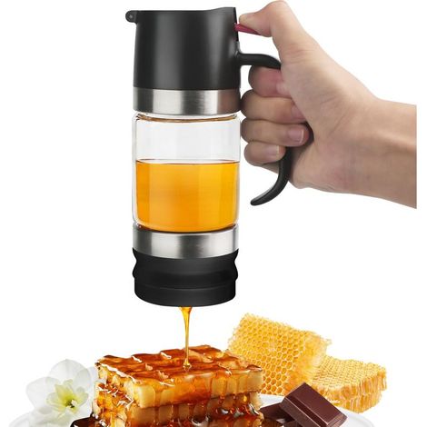 Distributeur de miel-Distributeur de sirop-Verseur de miel-Système anti-fuite-Utilisation facile-Idéal pour la cuisine et cadeaux (1/5)