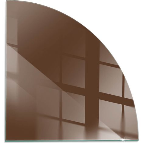 Plaque de protection de sol en verre trempé pour cheminée et poêle à bois pare-feu contre les étincelles Couleur Marron 1/4 100x100 cm (1/5)