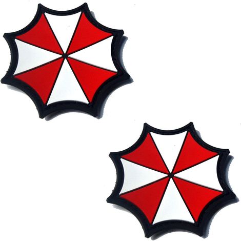 2 Stück Resident Evil Umbrella Corporation PVC-Aufnäher