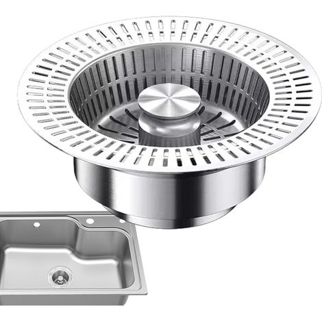 Bouchon vidange lavabo inox pour salle de bain et vasque (1/5)