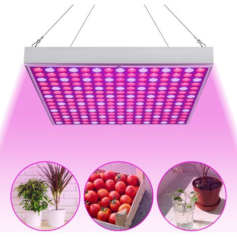 Jiubiaz LED Pflanzenlampe Garten- & Gewächshaus-Zubehör 15W Pflanzenleuchte 225 LEDs Red Blau Vollspektrum für Gewächshaus, Garten, Blumen & Indoor Grow (1/5)