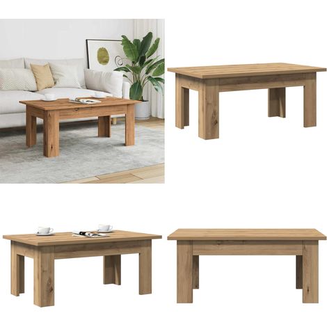 vidaXL Couchtisch Artisan-Eiche 100x60x42 cm Holzwerkstoff (1/5)