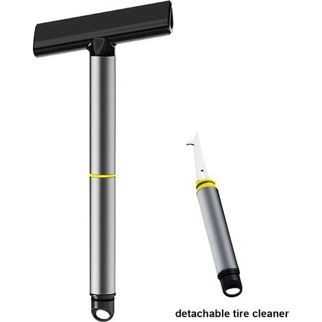 Brosse à neige multifonctionnelle 3 en 1 pour voiture, grattoir à glace et nettoyeur de pneus détachable, pelle de 28 cm pour pare-brise, camion et SUV. (1/5)
