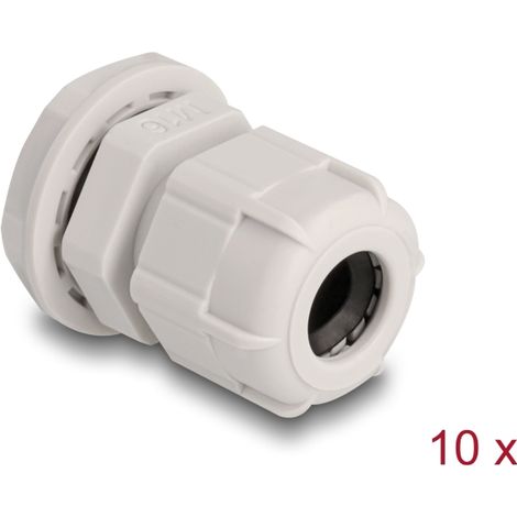 Delock Prensacables M16 10 piezas gris