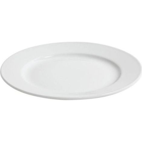 Lot de 1 assiettes desserts MANG rondes, plat à salade de fruits pâtes desserts en porcelaine blanc - diamètre 20,2 x hauteu Label (1/4)