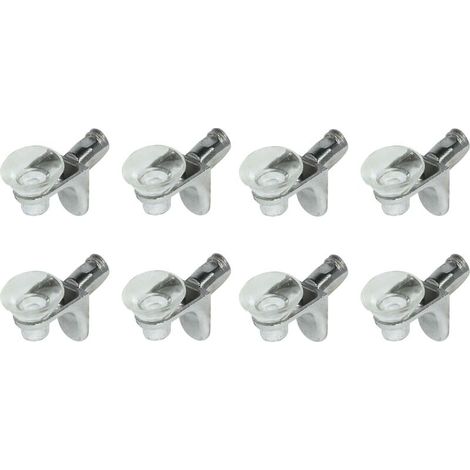 Juego de 8 soportes para estantes de vidrio – Amortiguador con ventosa de goma – Capacidad de carga 6,25 kg – Para muebles y estantes (1/2)