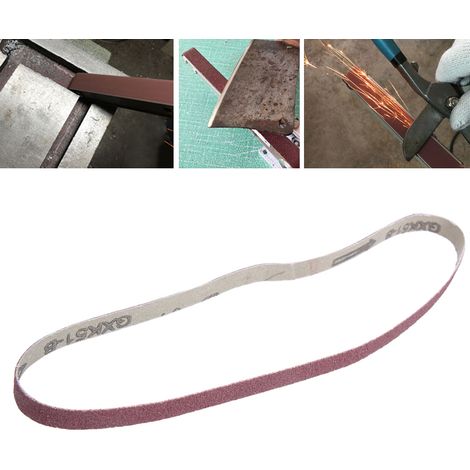 10 Stück Aluminiumoxid-Schleifbänder, 533 x 9 mm (Körnung 80) (1/5)