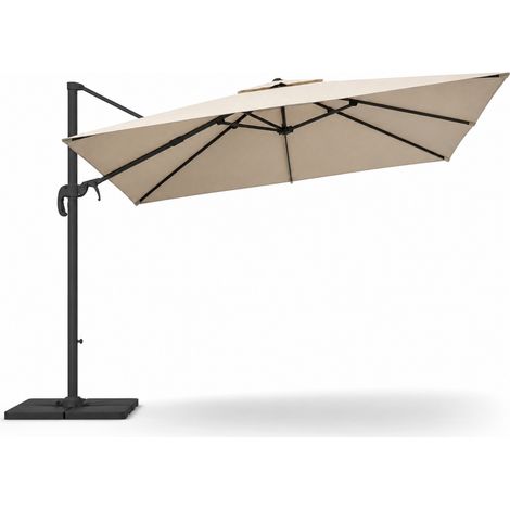 Ombrellone 3X3 M Da Esterni Giardino Con Braccio Retrattile Per Piscina Gazebo Terrazze Hotel Bar In Acciaio Inossidabile Braccio Girevole 360° Telo 180 G M2 Impermeabile Resistente Ai Raggi UV Beige (1/5)