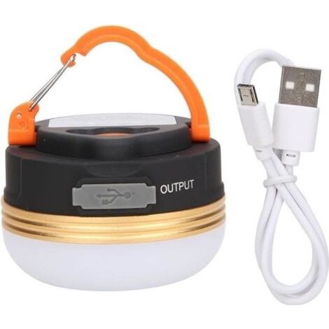 MEIHE Lampe de Camping LED Magnétique Rechargeable Par USB 300 Lumen Eclairage Extérieure (Anneau Doré) (1/4)
