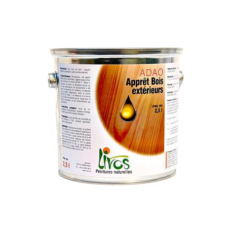10L-miel-Sous-couche bois ext ADAO pour lasure peinture huile 1L/15m2 Livos