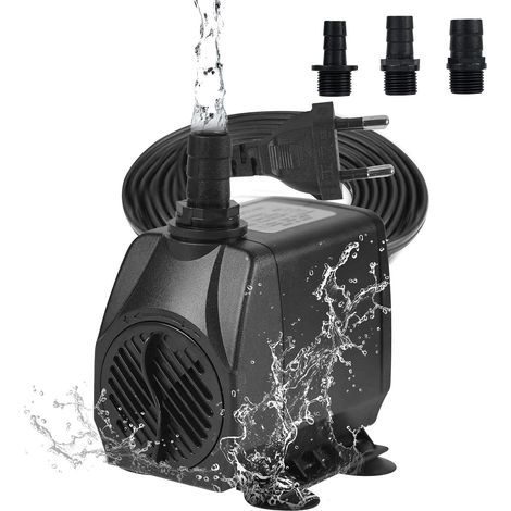 Pompe Aquarium, 45W 2500L/H Pompe pour Fontaine Pompe Fontaine Exterieur, Pompe a Eau Aquarium (1/5)