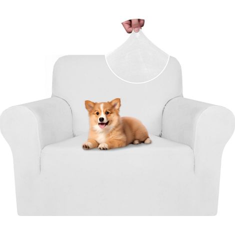 Sofaüberzug Samt 1 Sitzer, elastisch, rutschfest, für Haustiere (1/5)