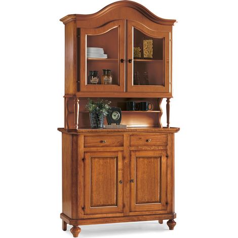 Credenza Alzata Legno 2 Porte Colori Legno: Noce