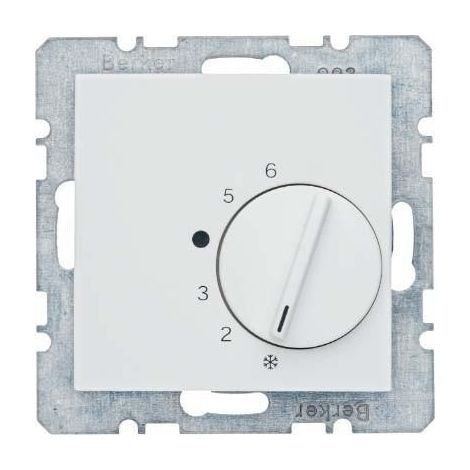 Berker Regolatore di temperatura bianco polare opaco 9x9x8 cm