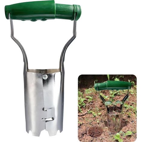 Plantoirs à Bulbes, Planteur de Bulbes à Fleurs, Trans-Planteur de Jardin, Outils de Plantation de Fleurs pour Semis de Fleurs, de Pommes de Terre et de Tomates (Vert) (1/5)