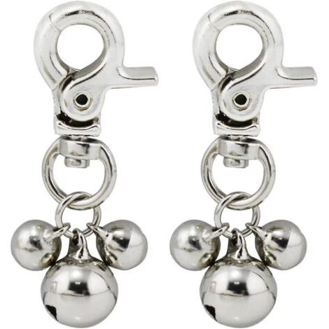 Ensemble de grelots pour colliers d'animaux - 2 pendentifs avec 3 grelots suspendus pour chiens et chats (1/5)