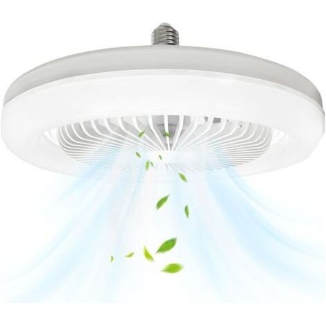 10-Zoll-Deckenventilator E27, 30 W – Leiser Motor – 3 Betriebsmodi – 6500 K kaltweißes LED-Licht – Einfache Installation (1/5)