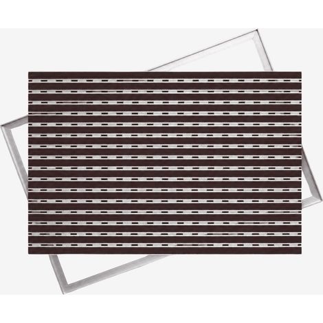 Zerbino in alluminio e gomma Polentex: 80x60, 17 mm con cornice (1/5)