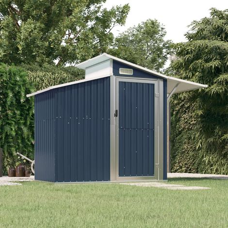 Abri de jardin remise pour outils,Cabane Remise de Jardin pour Stockage Anthracite 270x130x208,5 cm Acier galvanisé - FR24476 (1/5)