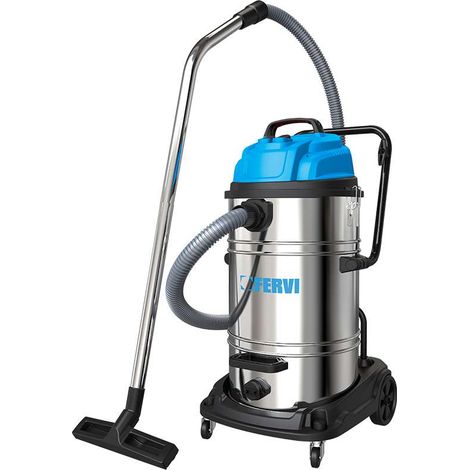 FERVI Aspirapolvere Aspiraliquidi 60L 2 Motori Industriale Potente