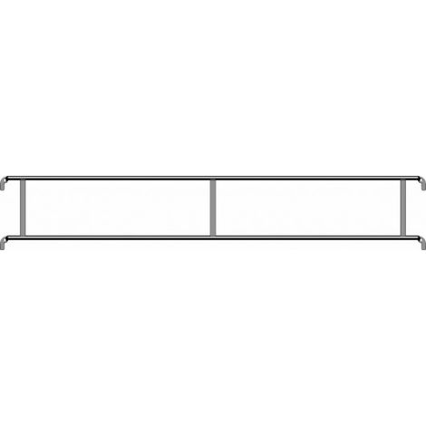 Layher – Garde-corps acier 3.07 m – Protection latérale pour chantiers humides – Assemblage par clavetage – Verrouillage facile
