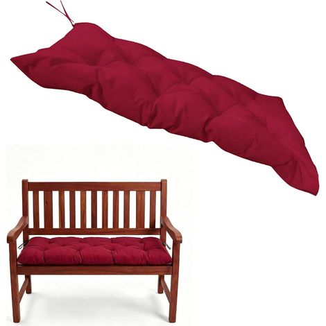 Coussin d'assise pour extérieur et intérieur - 120 x 50 x 10 cm - Coussin rembourré pour banc de jardin, balancelle, banc de bière - Housse lavable (1/5)