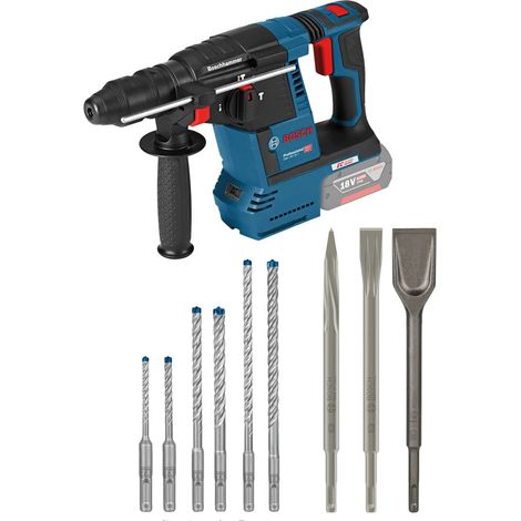 BOSCH Akku-Bohrhammer GBH 18V-26 Professional + EXPERT SDS plus-7X Hammerbohrer-/Meißel-Set (1/3)
