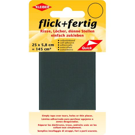 Kleiber - Nastro per riparazioni in Nylon Autoadesivo Flick Plus Fertig 140 cm, Grigio (1/4)