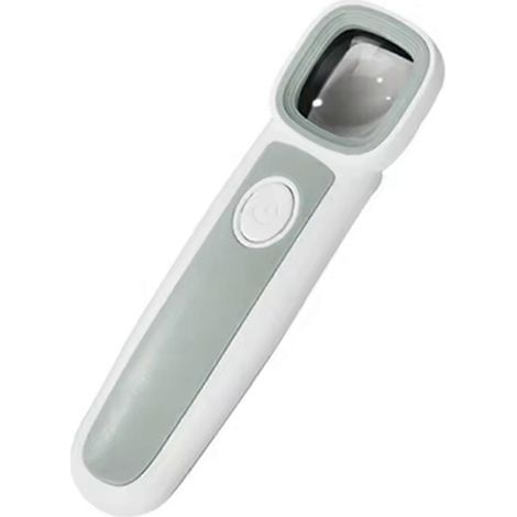 Multifunktionale Leselupe mit 50-facher Beleuchtung, 2 LEDs und 1 violetter UV-Lampe, ideal für Schmuck. (1/5)