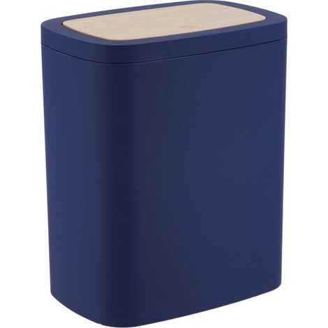 Abfallbehälter abs rubber+ pvc bambusähnlich 5l - marineblau - Tendance