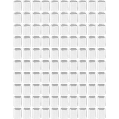 Maniche crimpatura di alluminio per funi di acciaio - 100 pezzi (1/5)