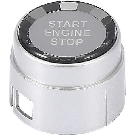 Boutons de voiture, interrupteur de démarrage/arrêt moteur, garniture, remplacement de cristal pour châssis F F30 / F10 T1, moulures intérieures argent/noir SZRH (1/5)