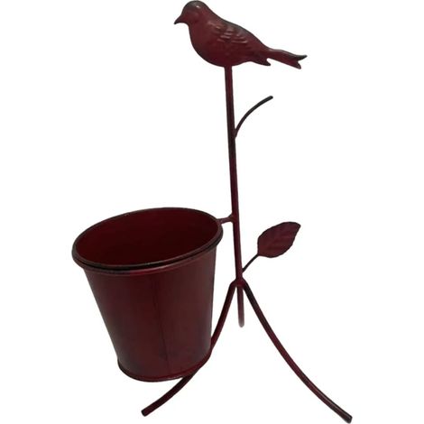 Pot de fleurs cubique en mtal (1/5)