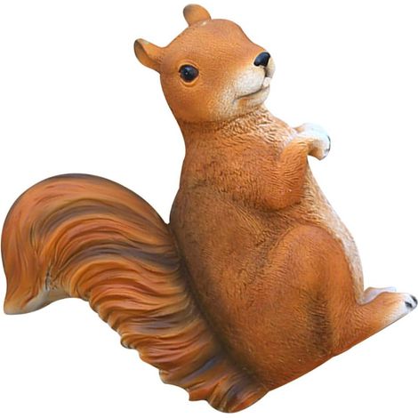 Figurine Écureuil Style Cartoon en Résine Marron pour Cour ou Espace Vert pour Décoration Extérieure de Jardin et Maison (1/5)