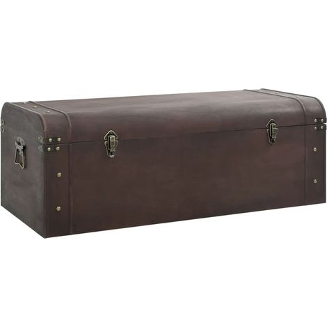 Schatztruhe mit Riegeln Dunkelbraun 110x50x39,5 cm Sperrholz vidaXL (1/5)