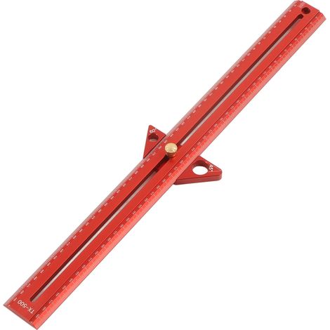 T-Nut-Lineal für die Holzbearbeitung, multifunktionales Aluminium, tragbares Winkelmessgerät, Markierungswerkzeug, 50 cm/19,7 Zoll, Präzision und Langlebigkeit. (1/5)