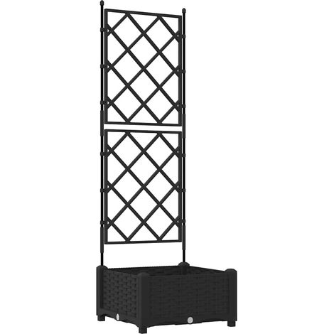 Maison Exclusive - Vaso da giardino Nero 40 x 40 x 125,5 cm Plastica