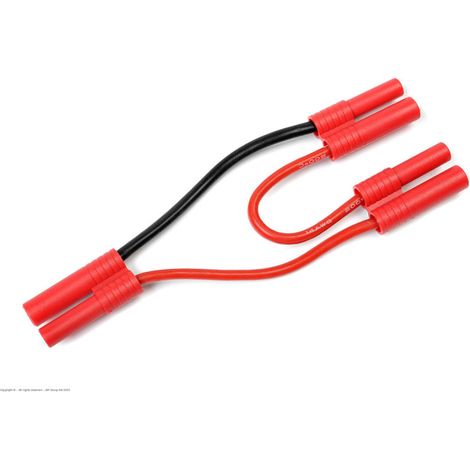 Revtec - Power Y-Lead - Serial - 4.0mm Gold Connector - 14AWG Silicone Wire - 12cm - 1 pc