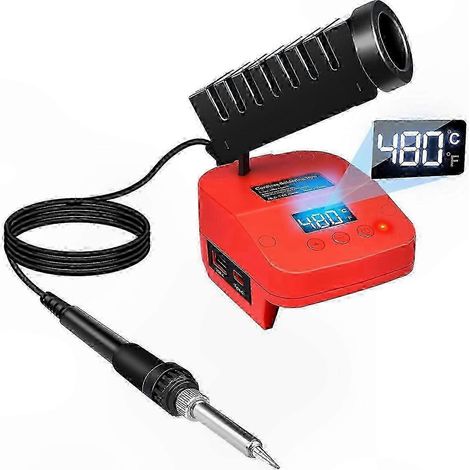 Fer à souder sans fil 18V avec écran LCD, compatible batteries d'outils électriques (1/5)