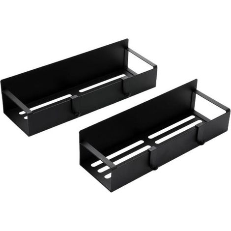Porte-épices magnétique, porte-épices magnétique en métal, fixation murale (lot de 2), dimensions 27 x 8,5 x 5 cm (1/5)