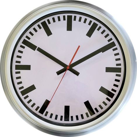 Horloge radiopilotée EUROTIME ET-56451-07 argent