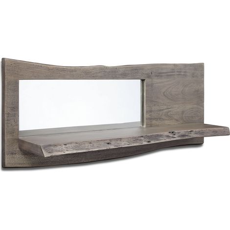 mensola in legno di Acacia 101x22x38 grigio scuro laccato PURE ACACIA 907