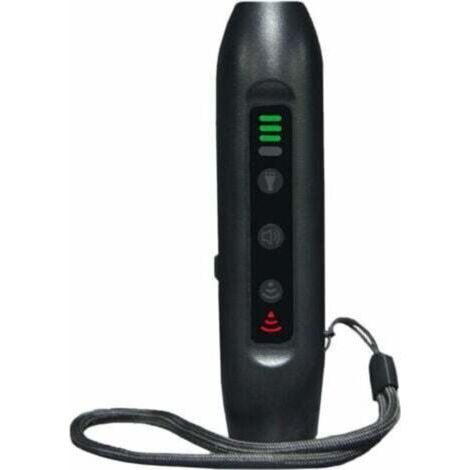 Répulsif Ultrasons Chien Rechargeable Noir 10m Torche LED 3 Modes Anti-Aboiement Dressage Portable Léger Sécurité Promenade (1/4)