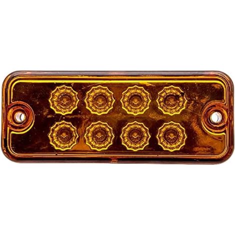 Lot de 8 feux de position latéraux avant et arrière universels, feux d'avertissement avec ampoules orange ambre pour camion remorque camion van caravane (1/3)